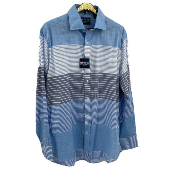 Charleston Threads Men's Button Down Medium Blue - Picture 1 of 6